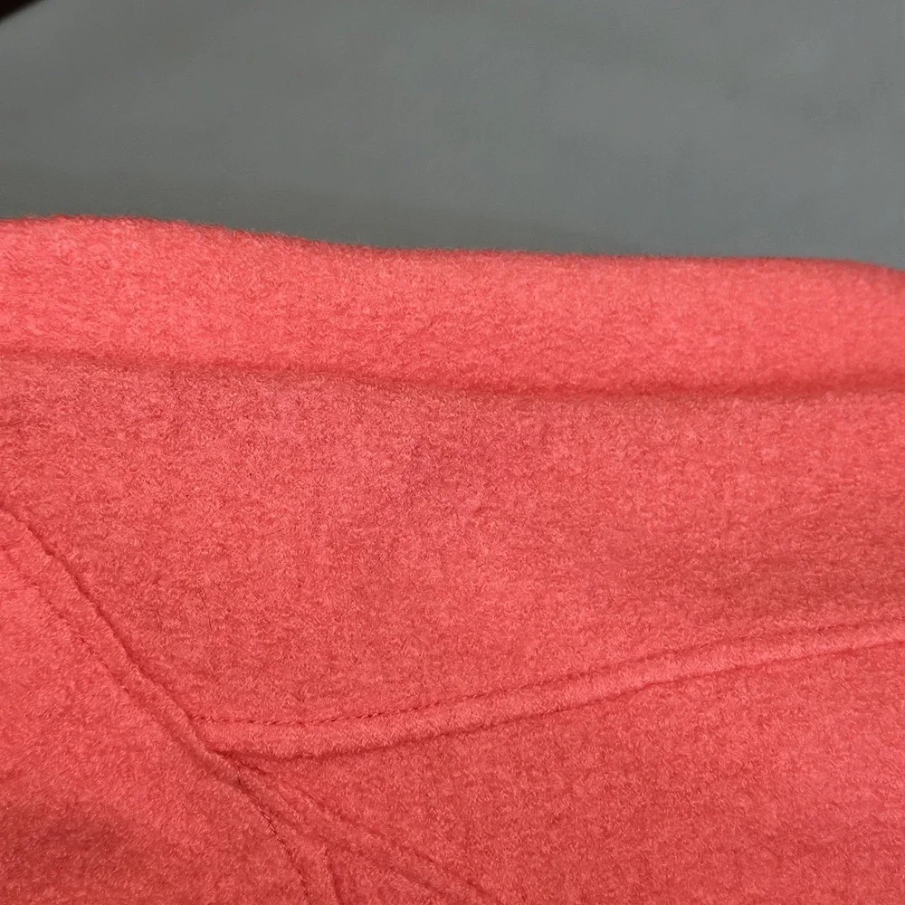 J. Crew Women's Daphne Topcoat Size 4 Coral Italian Boiled Wool J4864 - Picture 4 of 12
